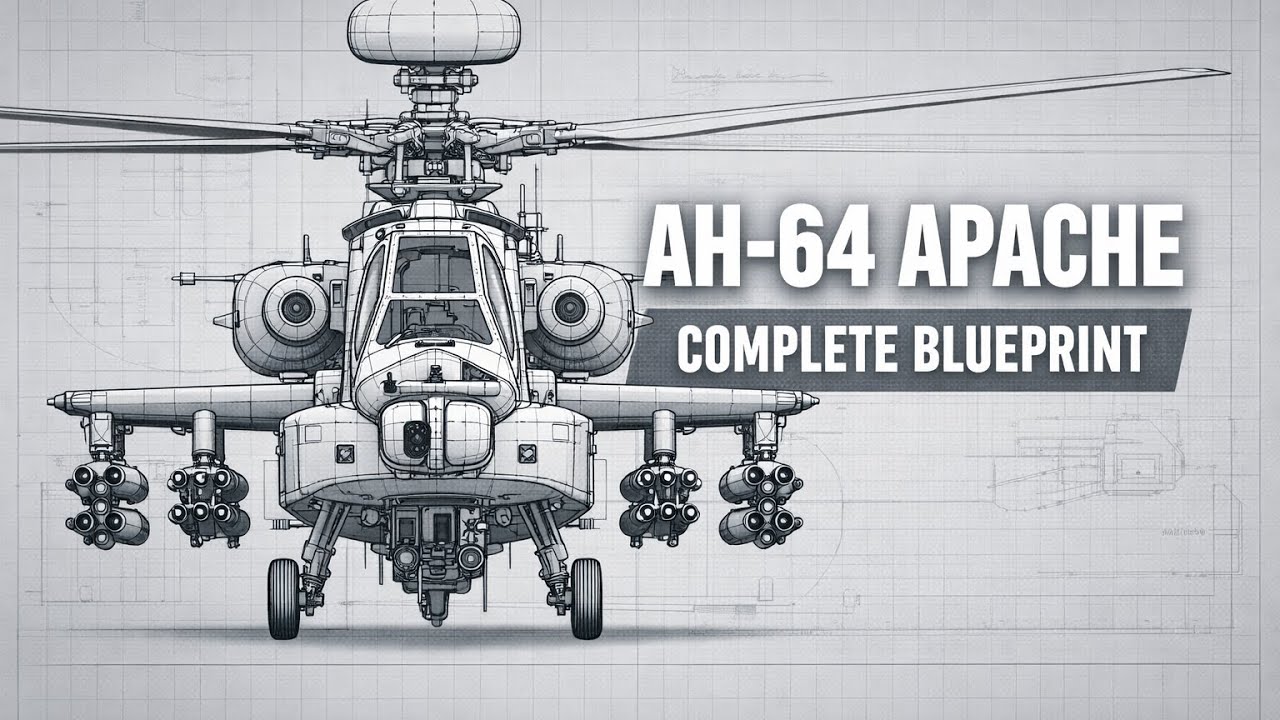 AH-64 Apache Blueprint | Full Technical Drawing Process