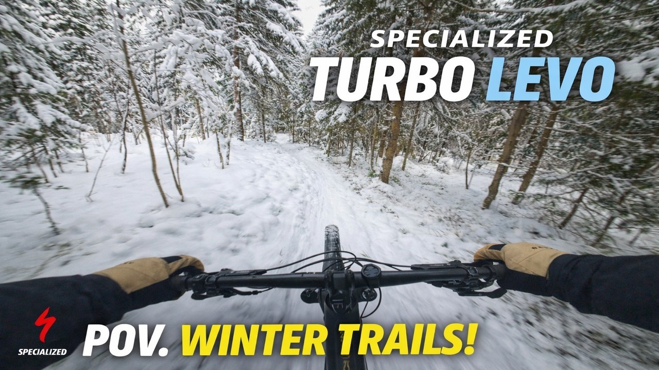 Taking My Turbo Levo Through Winter Trails (Fast Sections Only)