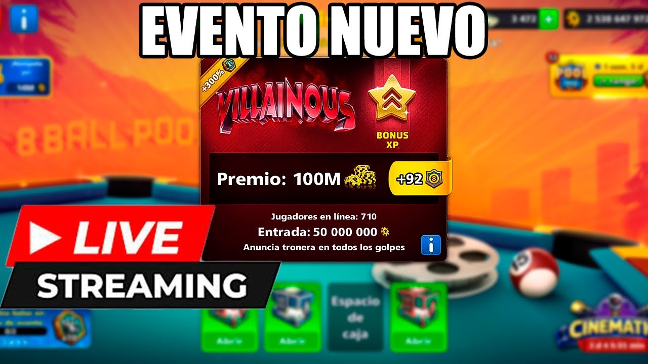 8 ball pool en vivo Nuevo Evento Villainous #live #livestream #8bp #8ballpool #ball #pool