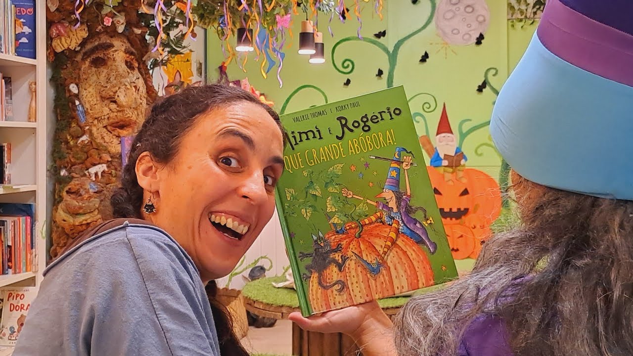 Bruxa Mimi e Rogério Que grande abóbora Mimi