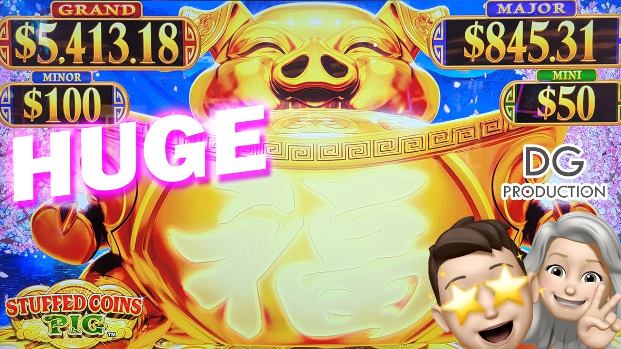 💥 NEW Konami 💥 Stuffed Coins Pig | Bonus Feature | Huge Bonus Win Slot Machine Las Vegas