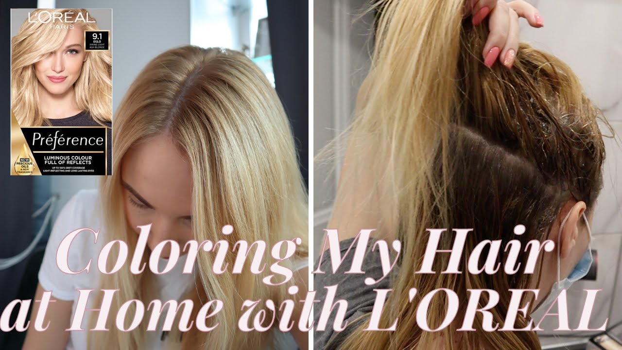 BACK TO BLONDE with L'OREAL PREFERENCE 9.1 (How to Color Roots at Home)
