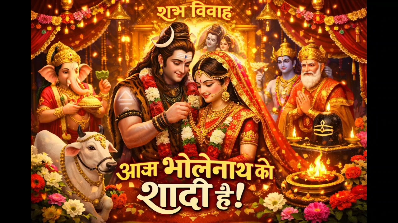 आज मेरे भोलेनाथ की शादी है #mahadev #bhakti #love #devotional #song #mahakal #mahashivratri2026