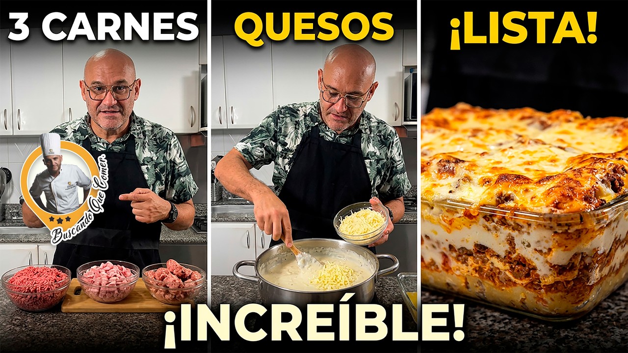 LASAÑA CASERA, Especial Tres Carnes, tres Quesos