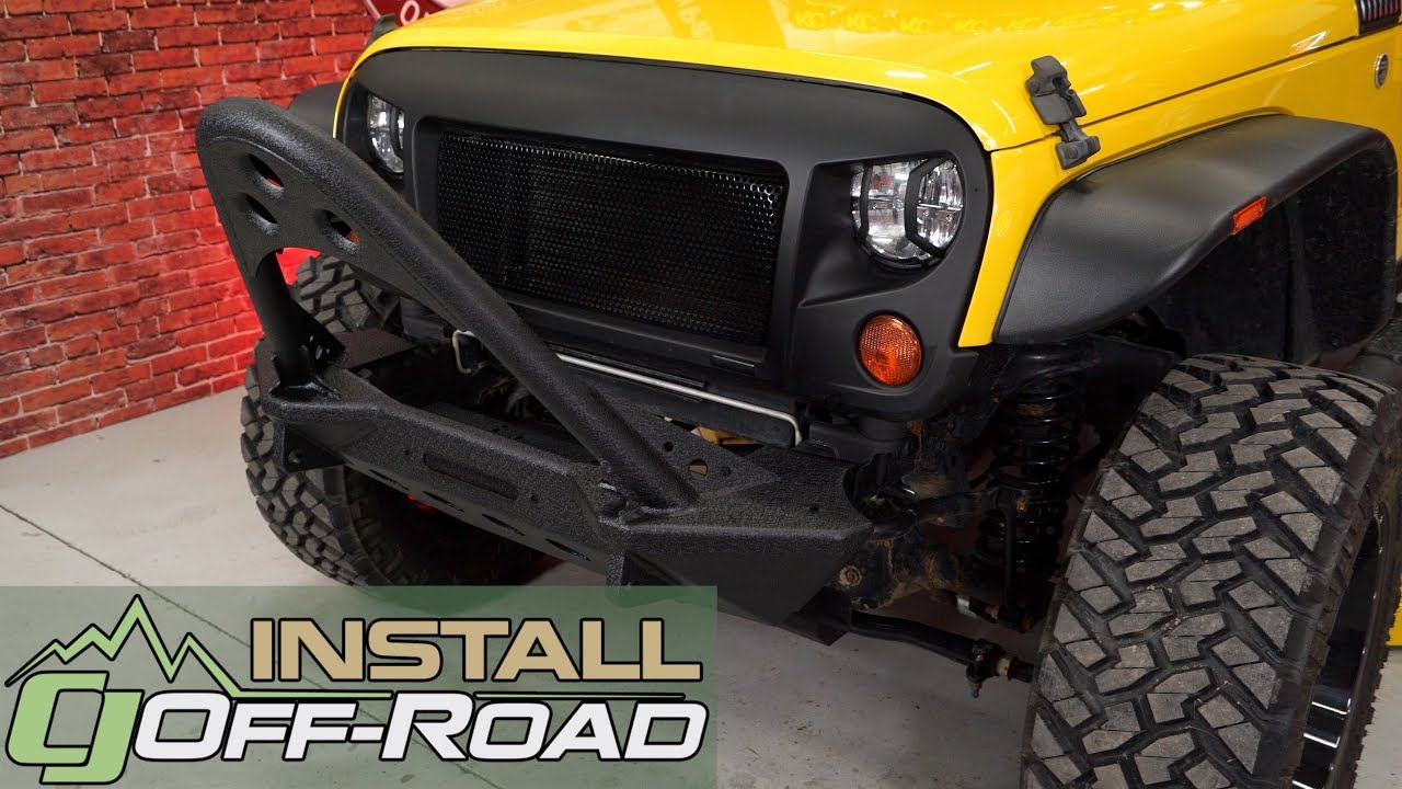 Jeep Wrangler JK Smittybilt Front Bumper SRC Stinger 2007-2018 Installation