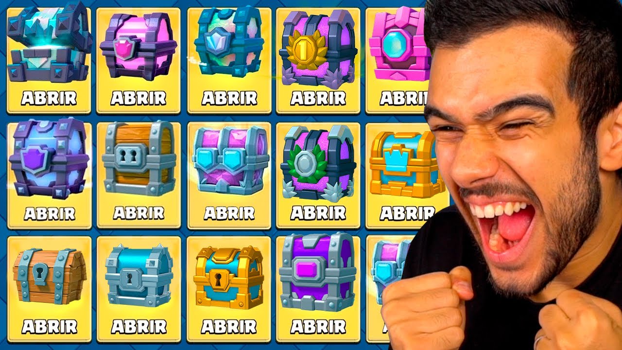 ABRI TODOS OS BAÚS DE TODAS AS ÉPOCAS DO CLASH ROYALE!!