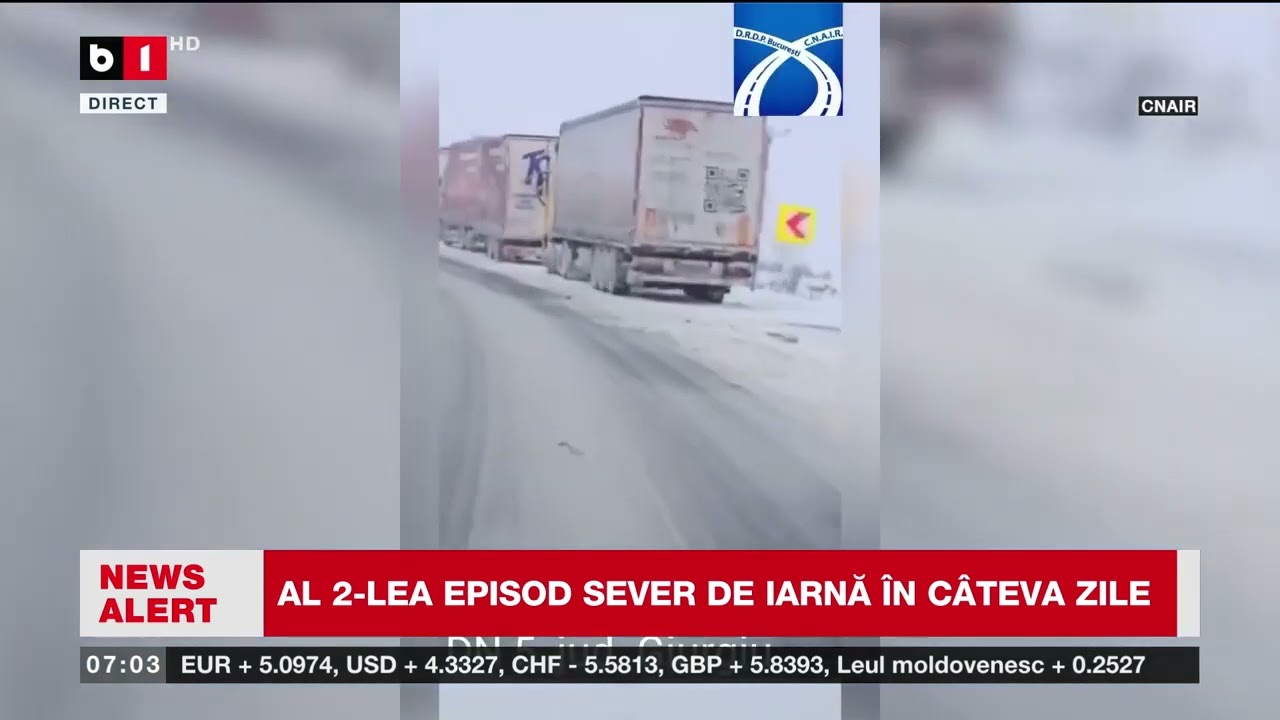 JUMĂTATE DIN ȚARĂ, PARALIZATĂ DE NINSORI_Știri B1TV_22 febr. 2026