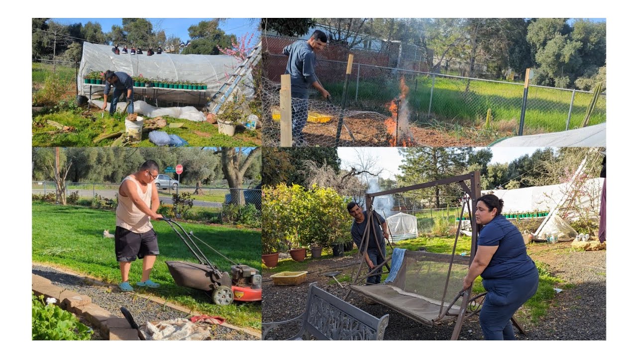 limpiando el jardín para recibir la primavera
