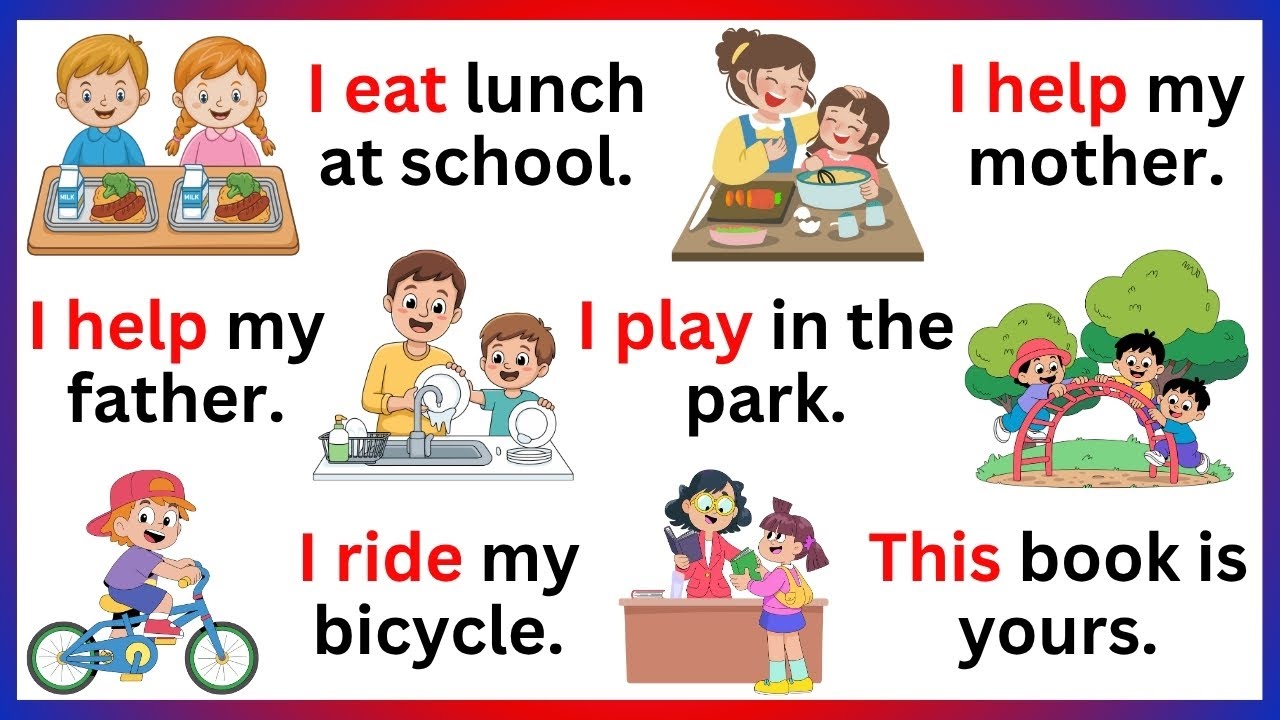 Daily Sentences to Use with Children | English Speaking for Kids | Spoken English for kids