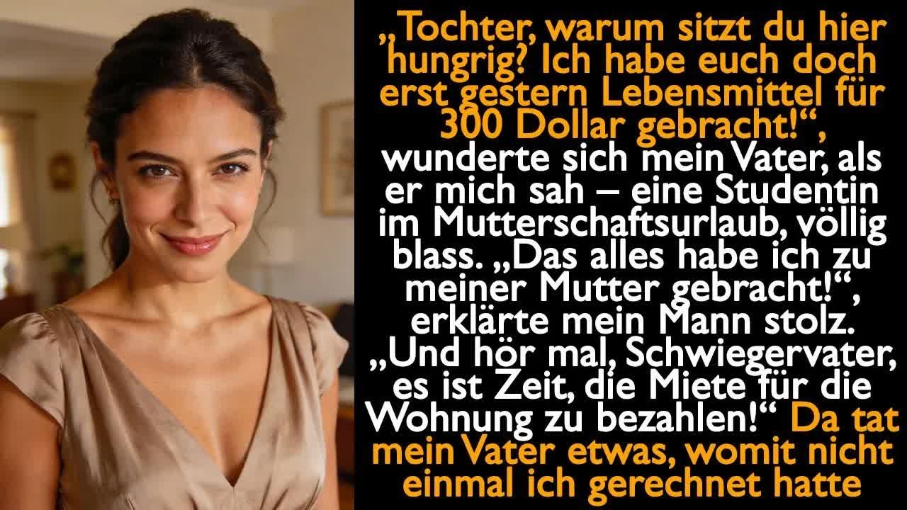„Tochter, warum sitzt du hier hungrig？ Ich habe euch doch erst gestern Lebensmittel für 300 Doll