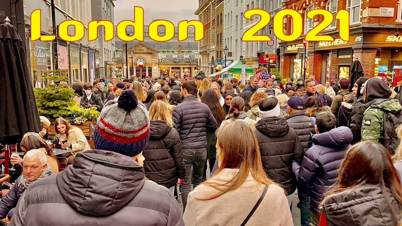 Walking the Street of Central London | Super Busy Saturday afternoon | London Walk 2021 [4k HDR]