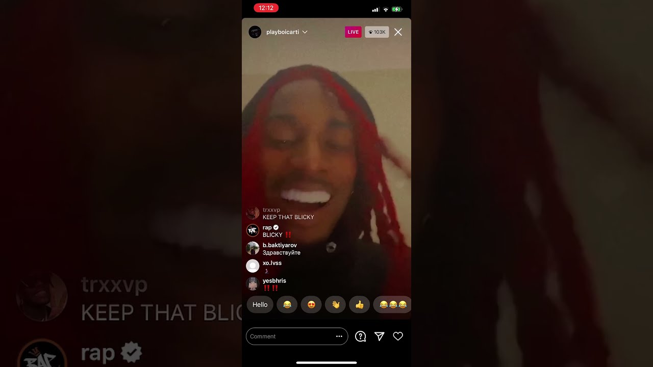 Playboi Carti On Instagram Live [12/25/2020]
