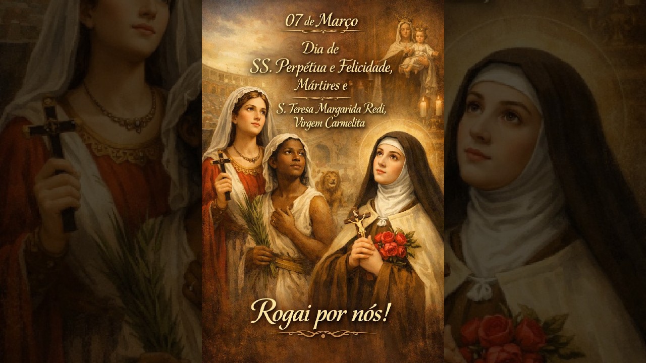 07/03 Dia de S. Teresa Margarida Redi, virgem carmelita e SS. Perpétua e Felicidade, mártires