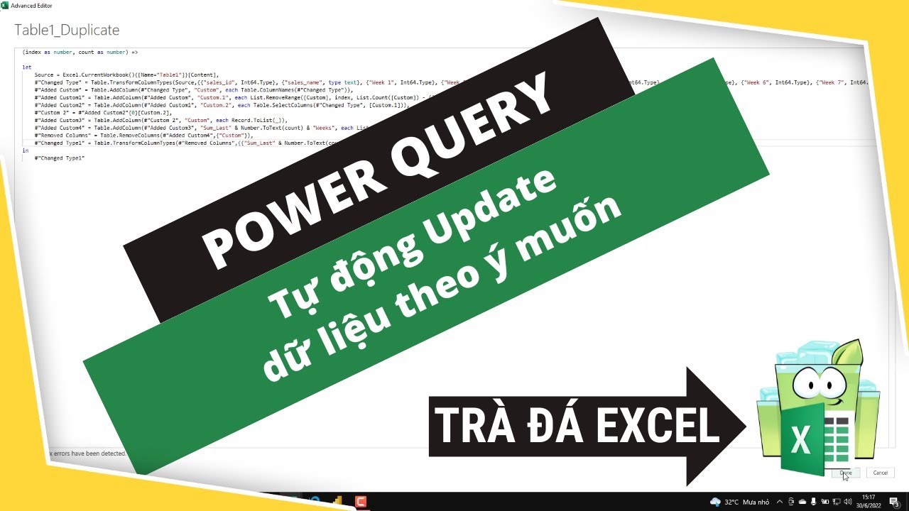 Power Query - Tự động Update dữ liệu theo ý muốn (Trà Đá Data)