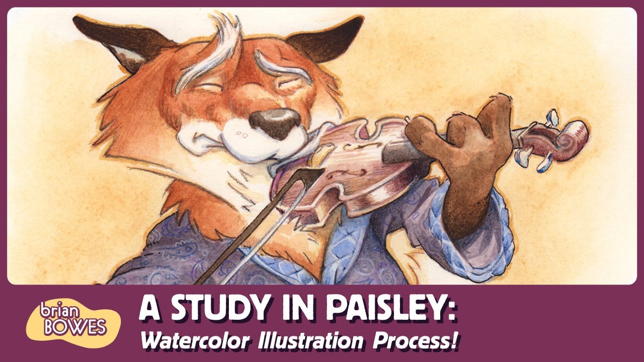 A Study in Paisley; Watercolor Illustration Process!