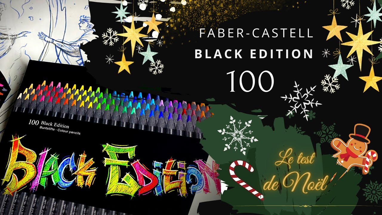 Test de noël des crayons de couleur FC Black Edition boîte de 100