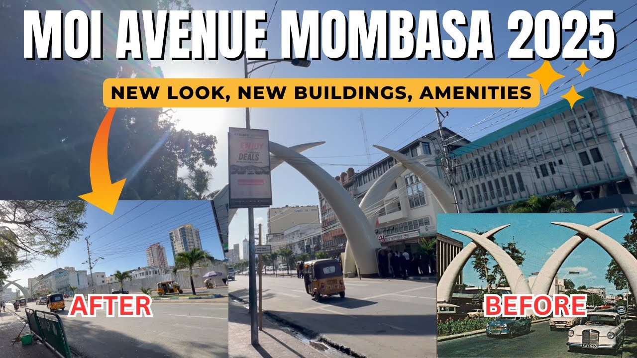 Внутри Moi Avenue Mombasa 2025: современные здания и знаменитые рога