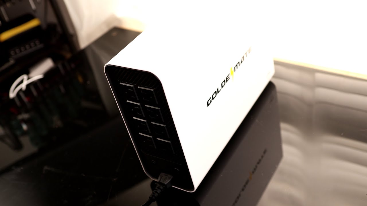 GOLDENMATE 1000VA/800W Lithium UPS Battery Backup and Surge Protector, Backup Battery Power Supply