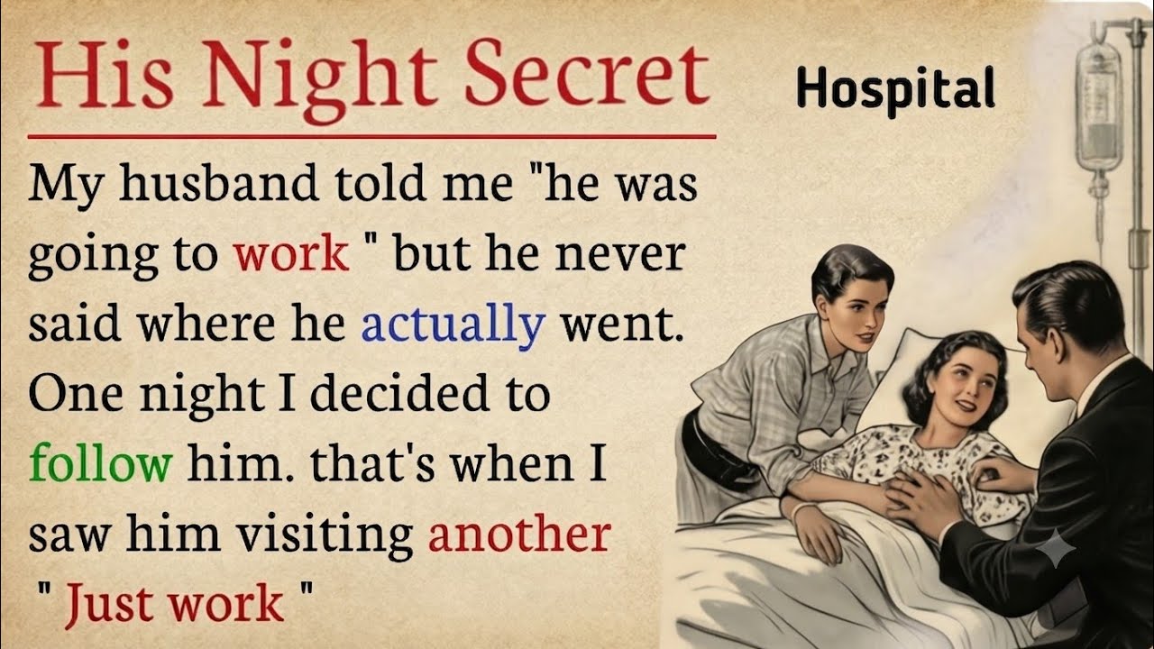 Learn English Through Stories Level 3 - His Night Secret - Emotional English Story For Listening