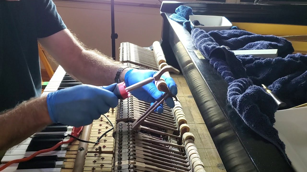 #12 Restoring An Old Steinway Piano Ironing Hammer Felts