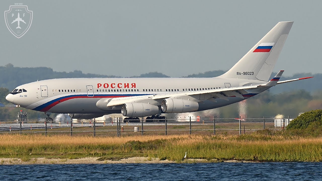 4K | RA-96023 Ilyushin IL-96 Returns to NY JFK! Ultra-Rare Russian Quadjet Landing on Runway 22L
