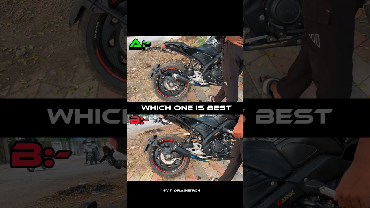 Akrapovic vs sc project exhaust in mt15 #mt15lover