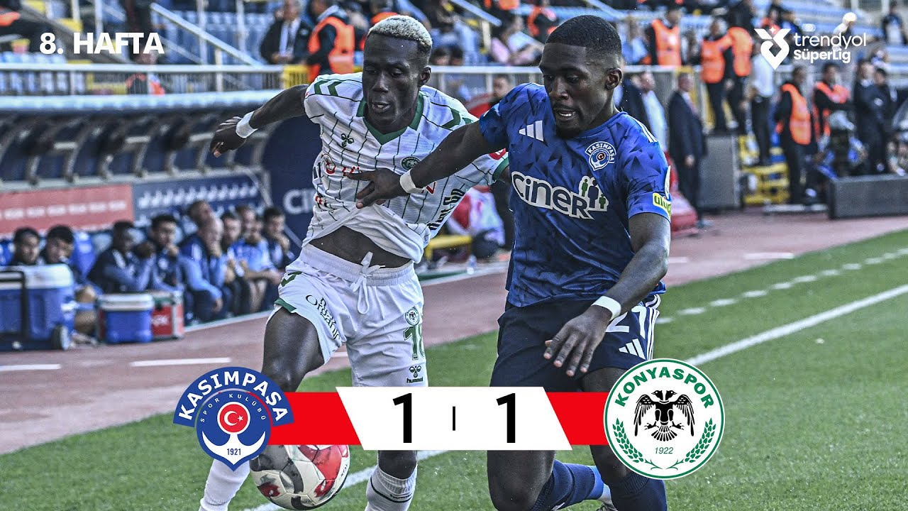 Kasımpaşa (1-1) Konyaspor - Highlights/&Ouml;zet | Trendyol S&uuml;per Lig - 2025/26