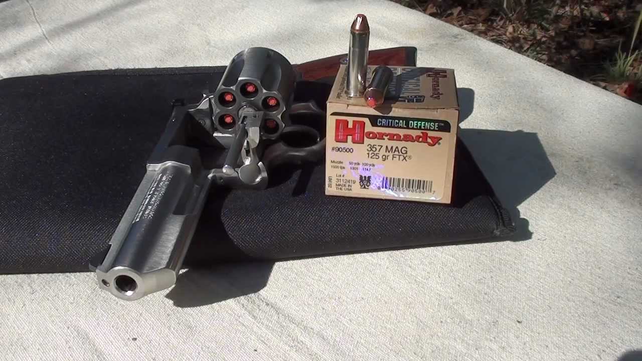 357 Magnum Hornady Critical Defense 125gr ballistic gelitan test
