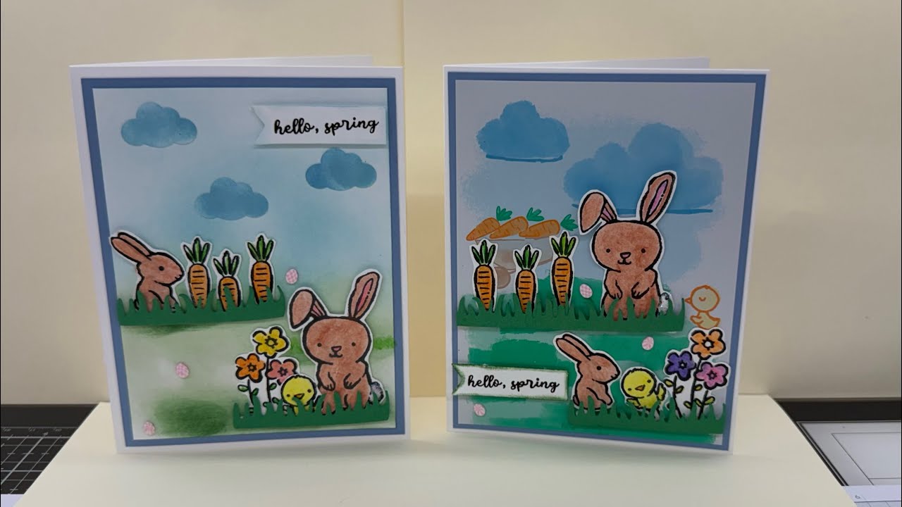 Easter Basket card using the Dsp and  images