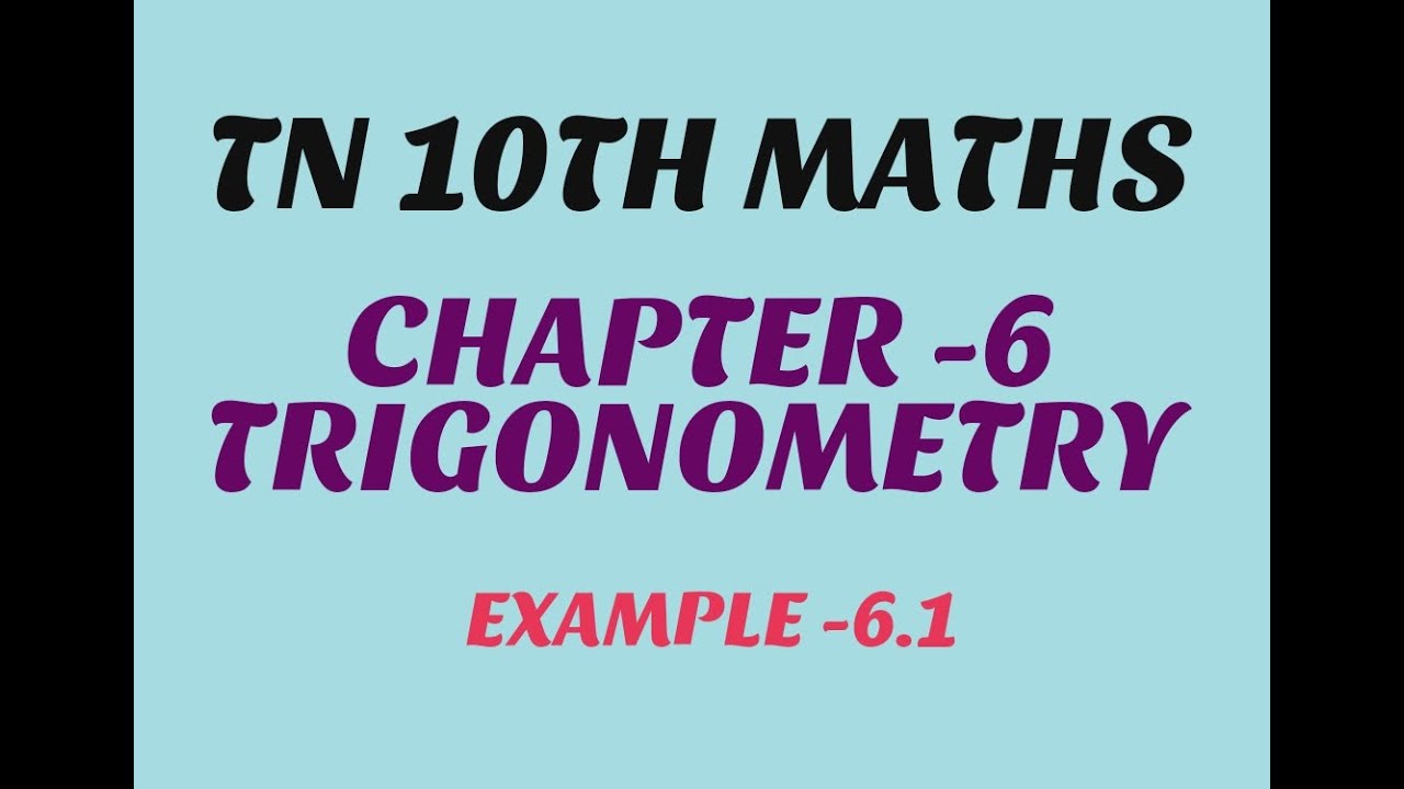 TN 10TH MATHS CHAPTER -6 