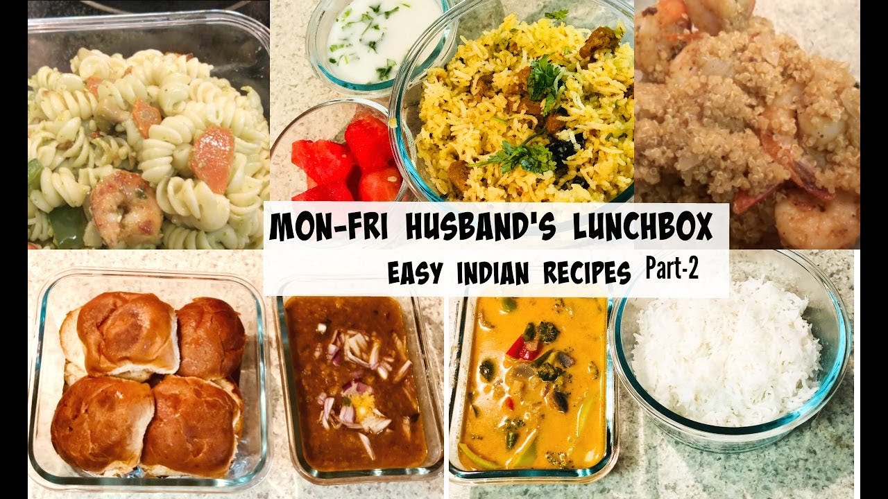 Husband's Lunch Boxes Mon-Fri/Quick & Simple/Indian Recipes