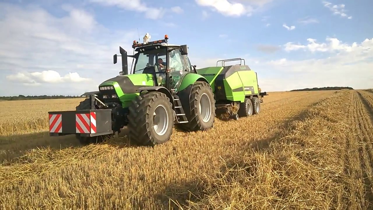 pressage de paille 2017 |Agrotron M650, Deutz-Fahr Bigmaster 5712|