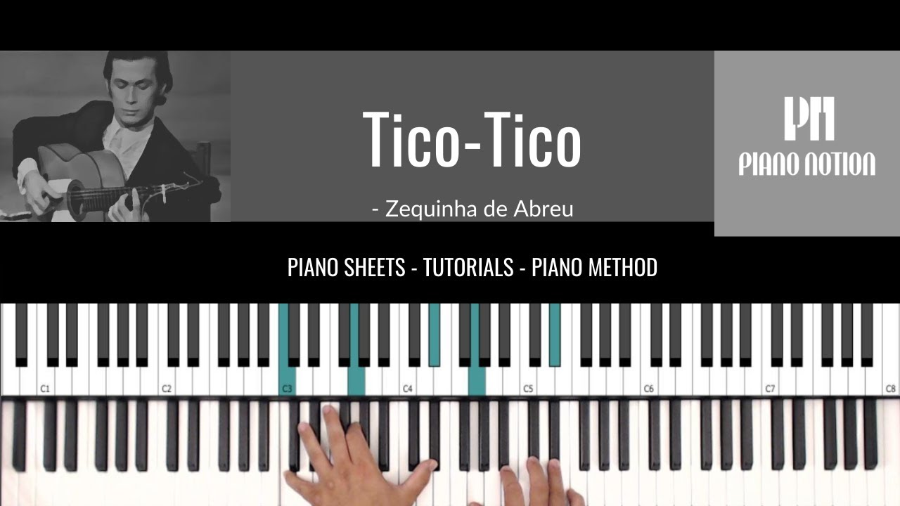 Tico-Tico no Fubá - Paco de Lucia - Brazilian Music (Sheet Music - Piano Solo - Cover - Tutorial)