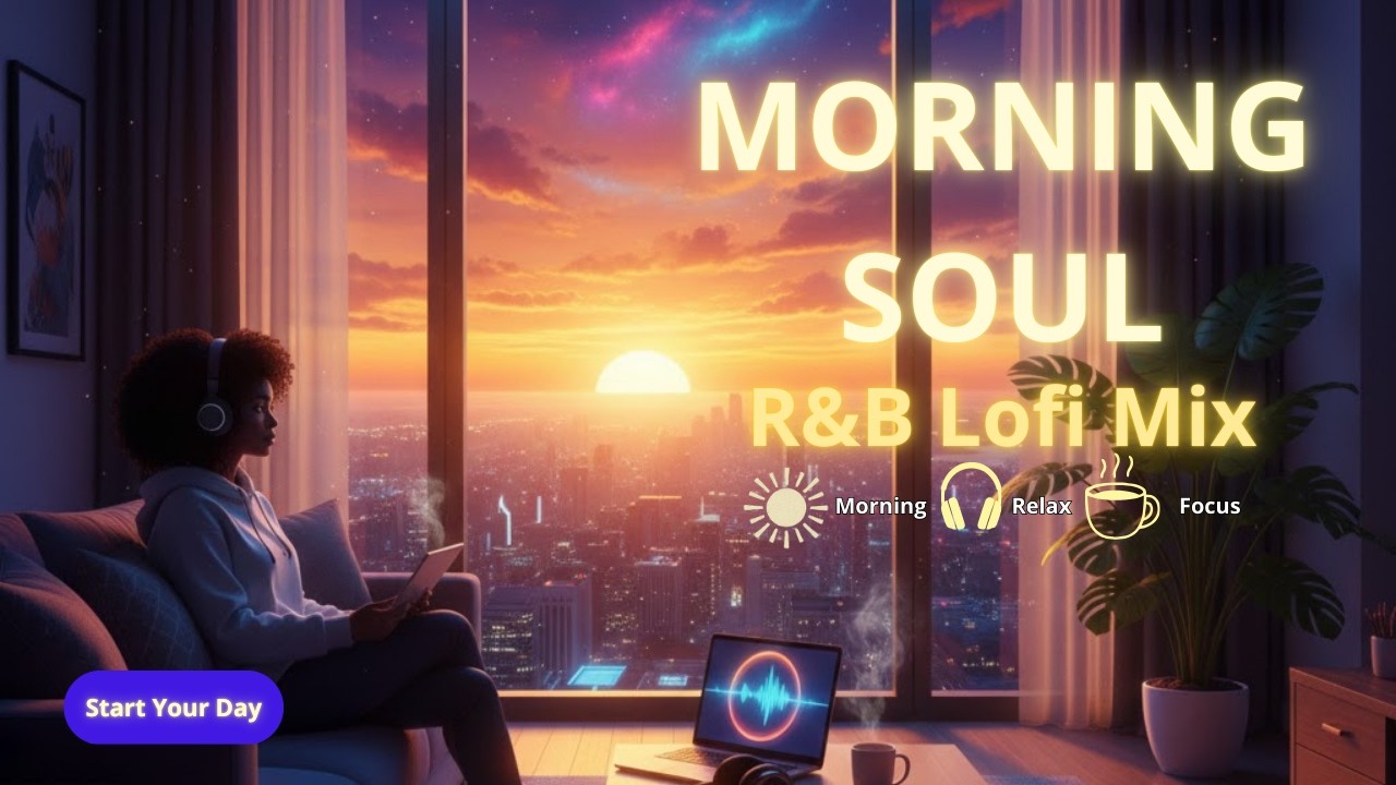 Indigo Hue Skies & Morning Soul | R&B Lofi Mix