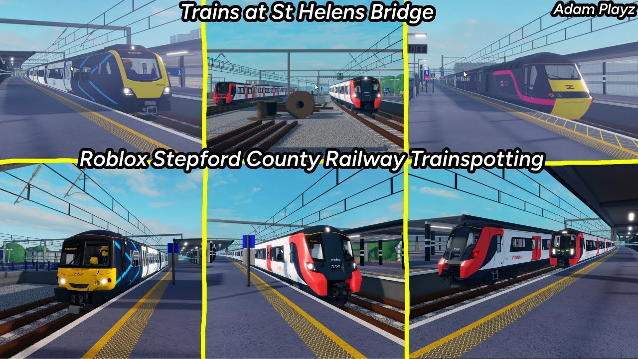 Trains at St Helens Bridge (Roblox Stepford County Railway Trainspotting Metro Update! 12/05/25)
