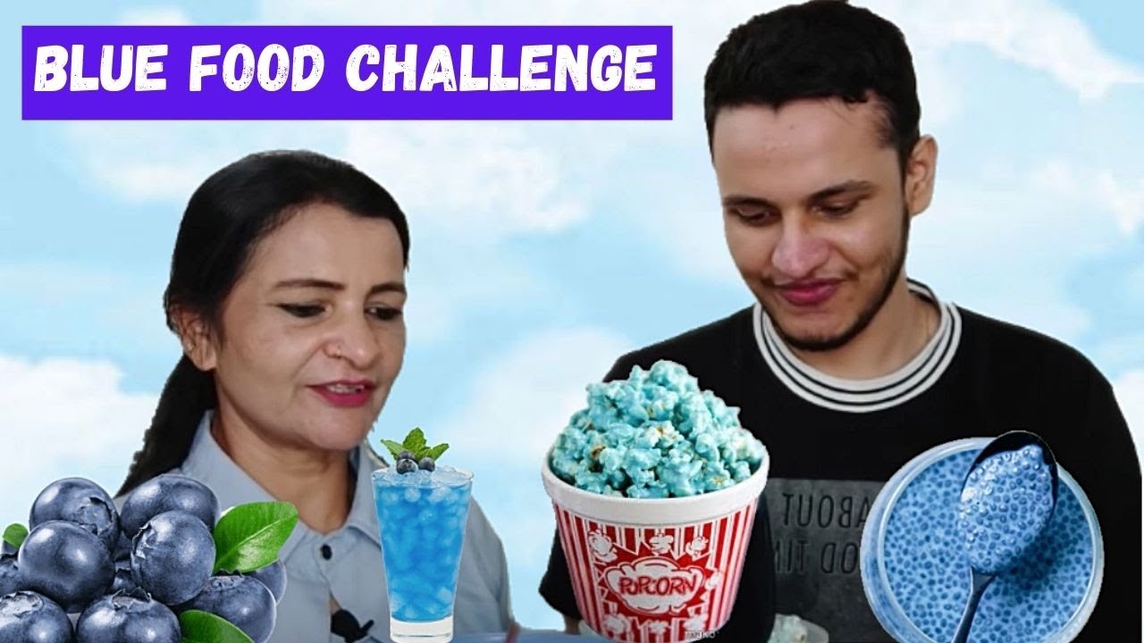 Blue Food Challenge for 24 HOURS @triggeredinsaan !!