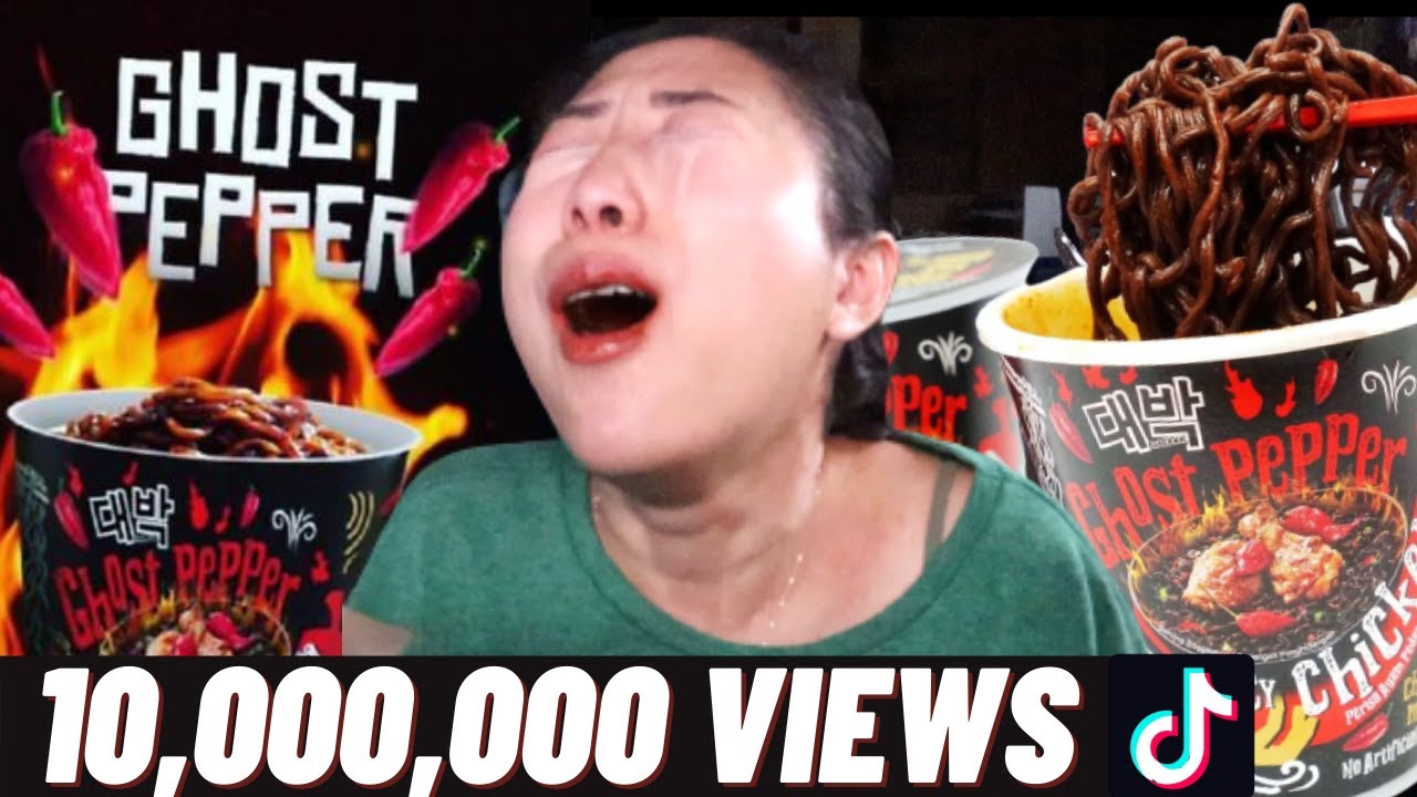 1M SCOVILLE!! SPICIEST CUP NOODLES IN THE WORLD🔥  💀 GHOST PEPPER NOODLES   Daebak 