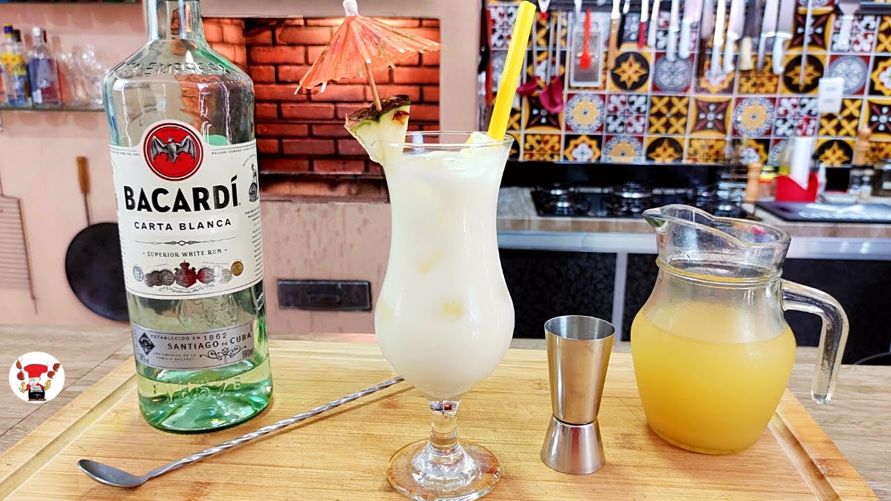 Como Fazer Coquetel Pina Colada com Abacaxi Drink Clássico