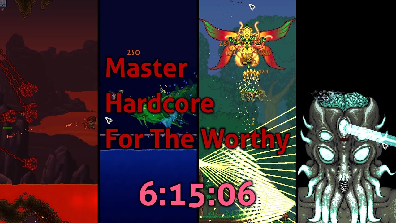 Terraria - Master Hardcore For The Worthy All Bosses 