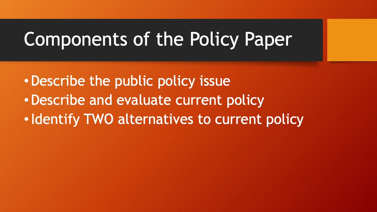 Policy Paper Overview
