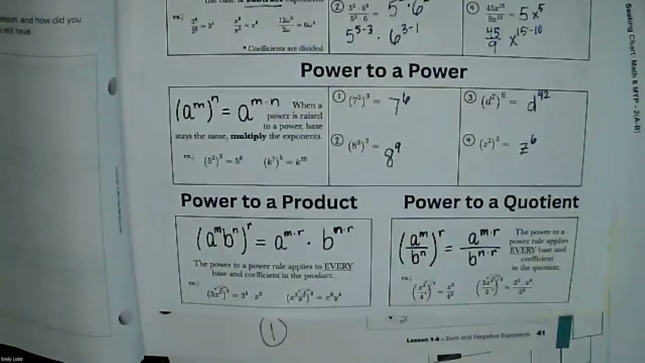 Laws of Exponents Review Cheat Sheet; Final Boom Decks
