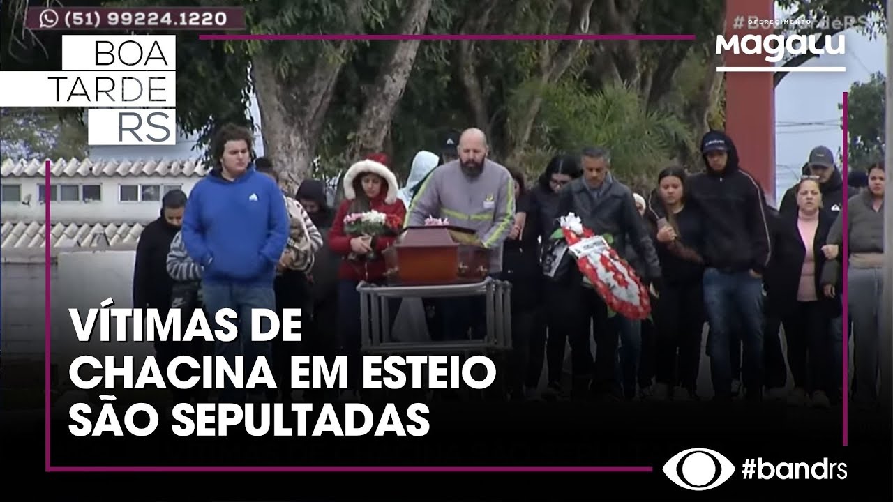 Vítimas de chacina em Esteio são sepultadas