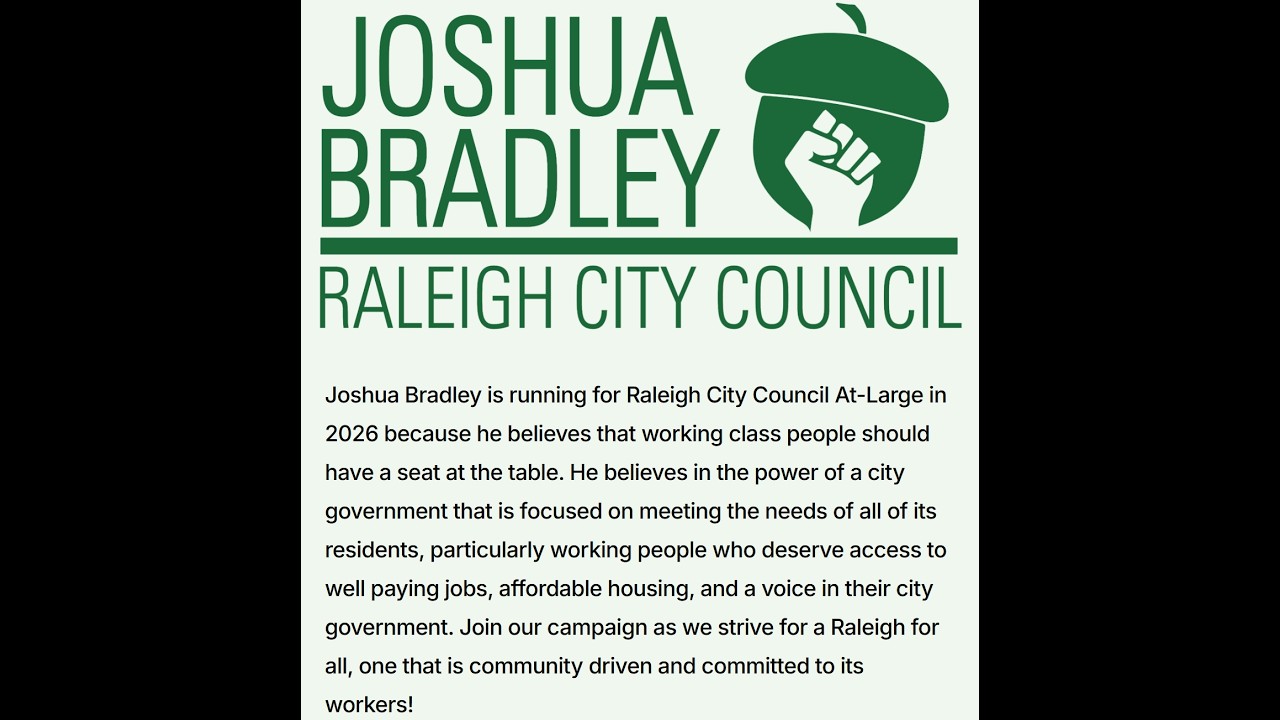 Joshua Bradley-Candidate for Raleigh City Council At-Large