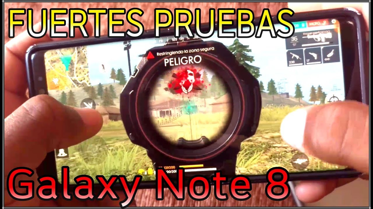 PROBANDO FREE FIRE EN SAMSUNG GALAXY NOTE 8 | ASI SE JUGA FREE FIRE EN NOTE 8