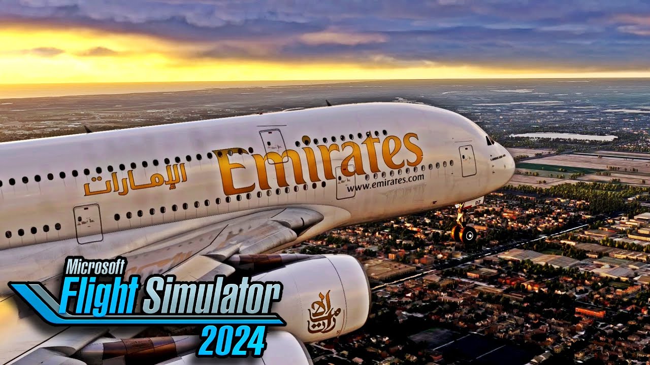 ULTRA REALISTIC FLIGHT | Dubai ✈ Amsterdam | Emirates Airbus a380 | MSFS 2024