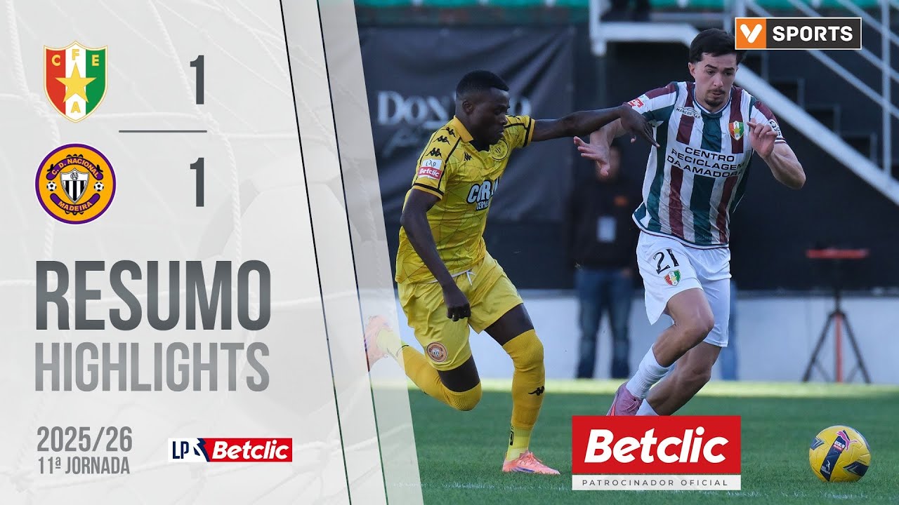 Resumo: Estrela Amadora 1-1 Nacional (Liga 25/26 #11)