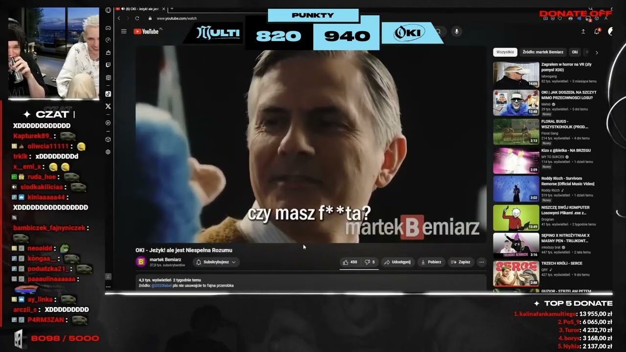 MULTI I OKI REAGUJĄ NA OKI - Jeżyk! ale jest Niespełna Rozumu