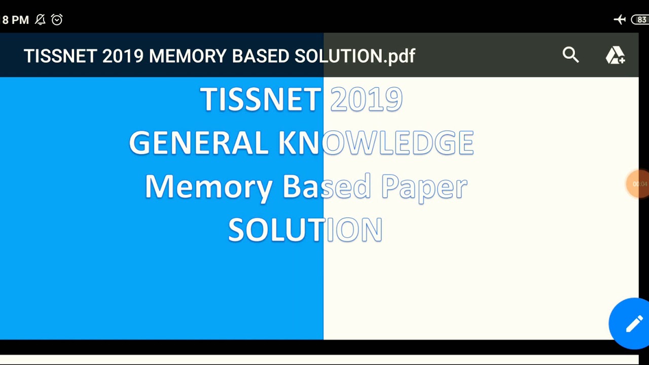 TISSNET 2019 | PREVIOUS YEAR PAPER SOLUTION | | GK SECTION |  DETAILED EXPLANATIONS WITH NOTES