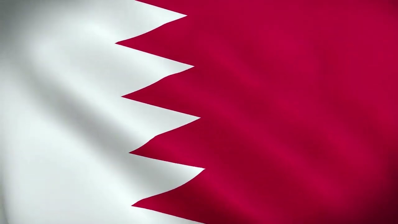 [10 Hours] Bahrain Flag Waving - Video & Audio - Waving Flags