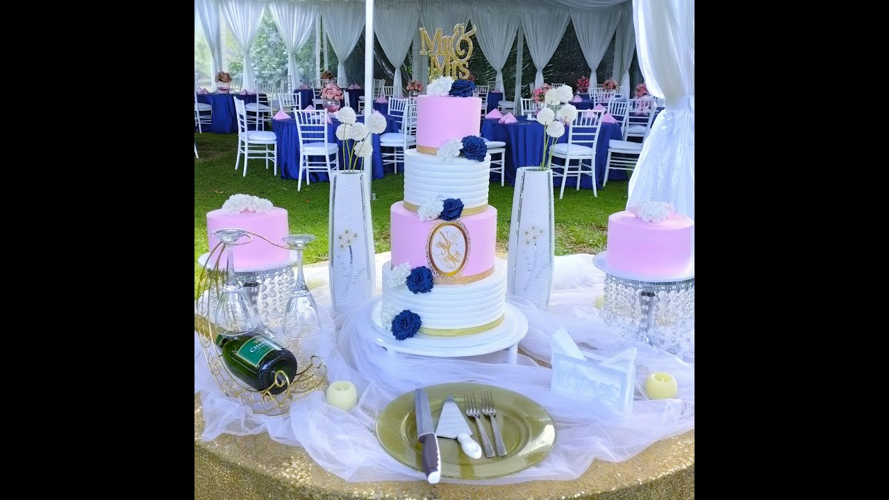 TIERING A WHIPPED CREAM WEDDING CAKE ON SITE (PART 2)